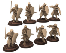 Load image into Gallery viewer, Medieval - Men-at-arms, Swordmen 12 to 15th century, Medieval soldiers 100 Years War,  28mm Historical Wargame, Saga... Medbury miniatures
