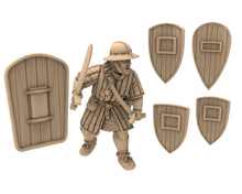 Load image into Gallery viewer, Medieval - Crossbowmen, 11 to 15th century Generic mercenary Medieval soldier,  28mm Historical Wargame, Saga... Medbury miniatures
