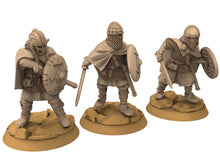 Load image into Gallery viewer, Vendel Era - Spearmen, Warriors Warband, Germanic Tribe, 7 century, miniatures 28mm, Infantry for wargame Historical... Medbury miniature

