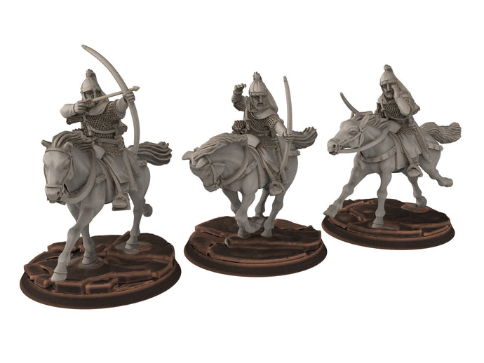 Rohan - Hengstland Mounted scout archers, marksman Knight of Rohan,  the Horse-lords,  rider of the mark,  minis for wargame D&D, Lotr...