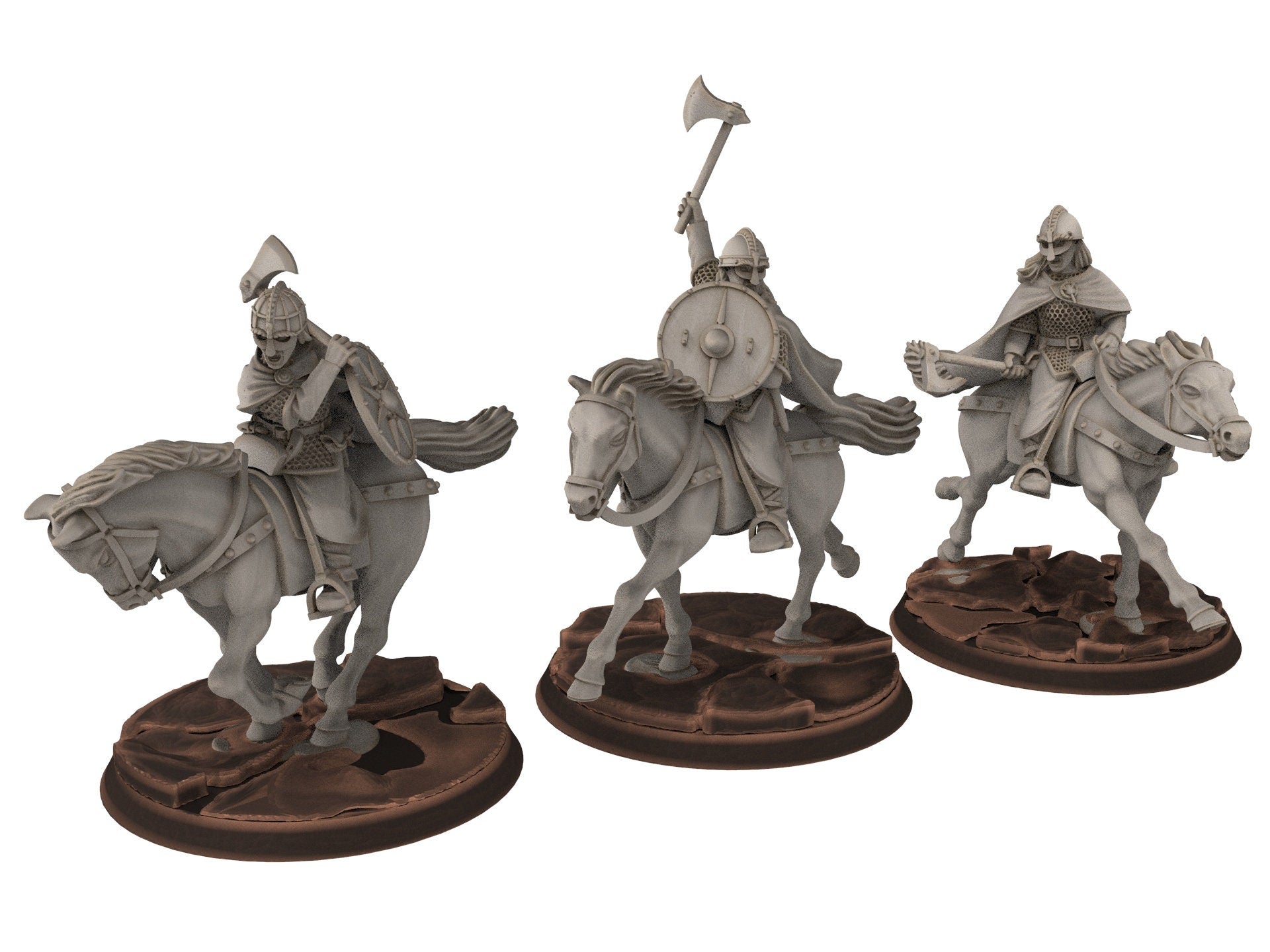 Rohan - Hengstland Mounted Shield Maidans, marksman Knight of Rohan,  the Horse-lords,  rider of the mark,  minis for wargame D&D, Lotr...