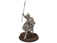 Load image into Gallery viewer, Rohan - Hengest Captain, Knight of Rohan,  the Horse-lords,  rider of the mark,  minis for wargame D&amp;D, Lotr...  Medbury miniatures
