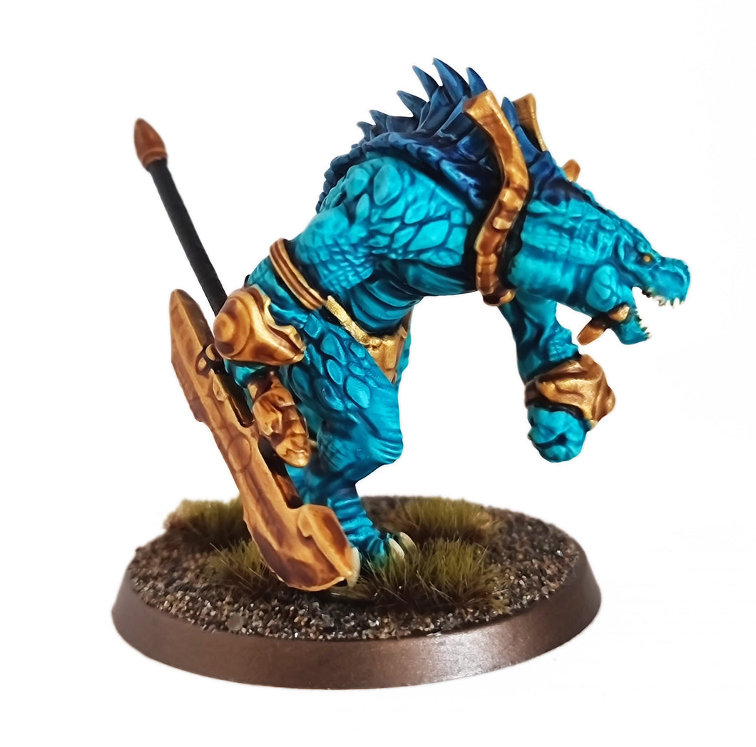Lost temple - Caiman Hero lizardmen usable for Oldhammer, battle, king of wars, 9th age