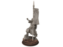 Load image into Gallery viewer, Ornor - Grey Castle Captain Rangers of the lost kingdom of the north, Banner Protectors of the shire, miniatures for wargame D&amp;D, Lotr...
