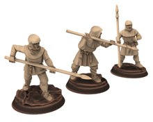Load image into Gallery viewer, Medieval - Peasant Levy Spearmen, 9th 10th 11th 12th 13th century Generic Levy,  28mm Historical Wargame, Saga... Medbury miniatures
