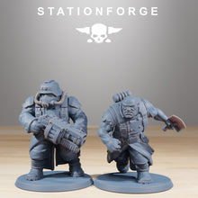 Load image into Gallery viewer, GrimGuard - Mutants, mechanized infantry, post apocalyptic empire, usable for tabletop wargame.
