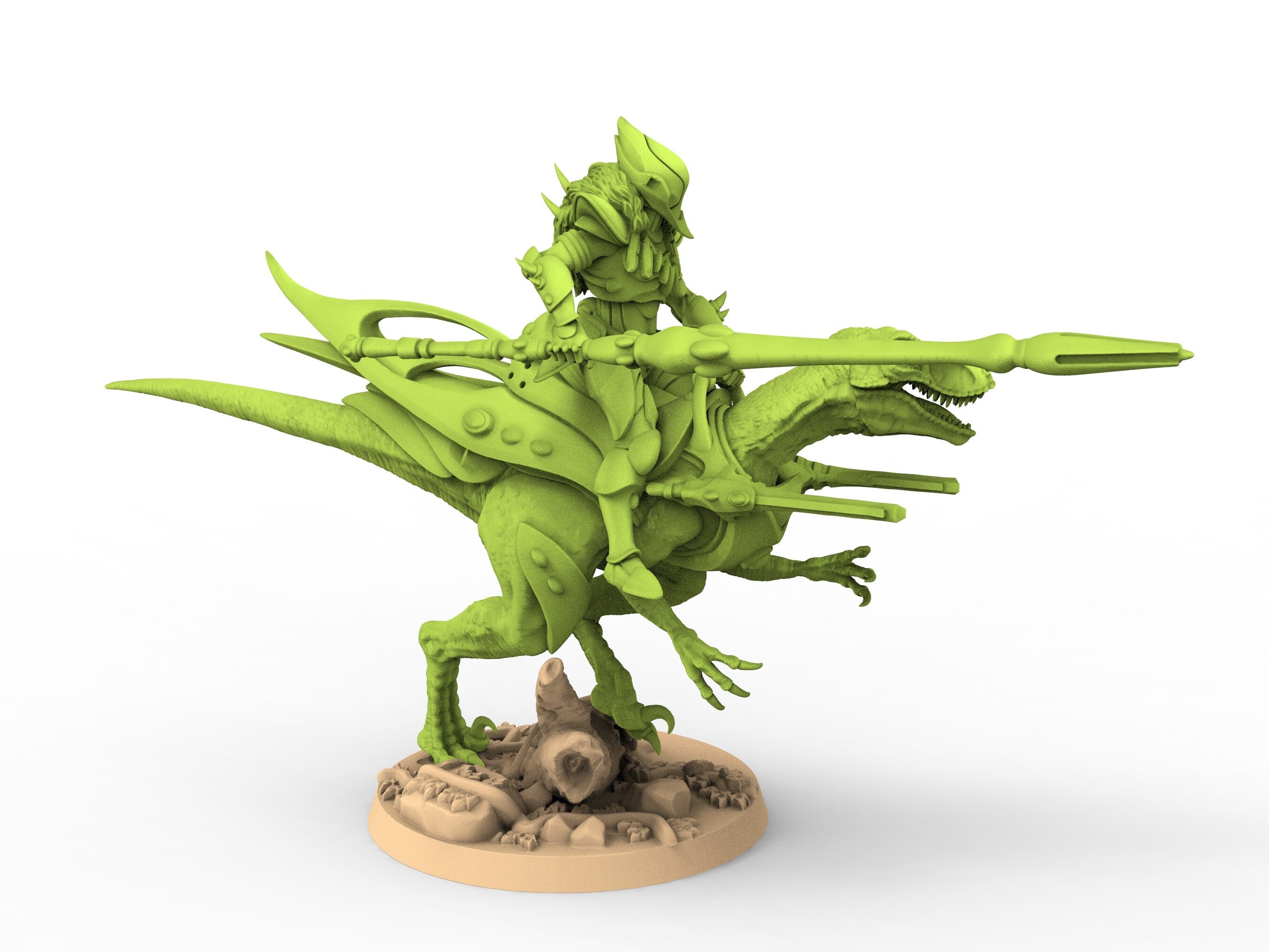 Elf Raptor Exotic Elves - Lance Raptors - Fantasy Cult miniature