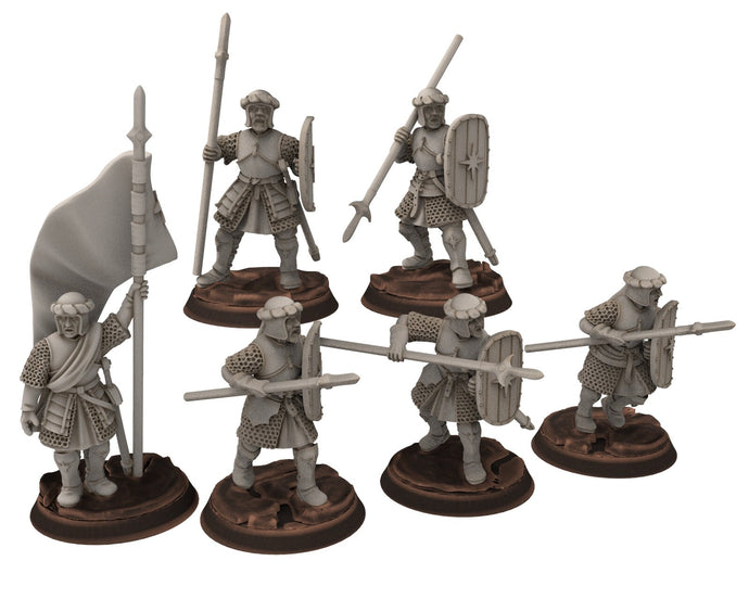 Ornor - spearmen of the Lost Kingdom of the North, Dune Din, Misty Mountains, miniatures for wargame D&D, Lotr...