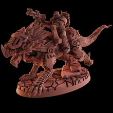Load image into Gallery viewer, Socratis - Fire Lizard Warriors Order - x4 Lizard Riders, mechanized infantry, post apocalyptic empire, usable for tabletop wargame.
