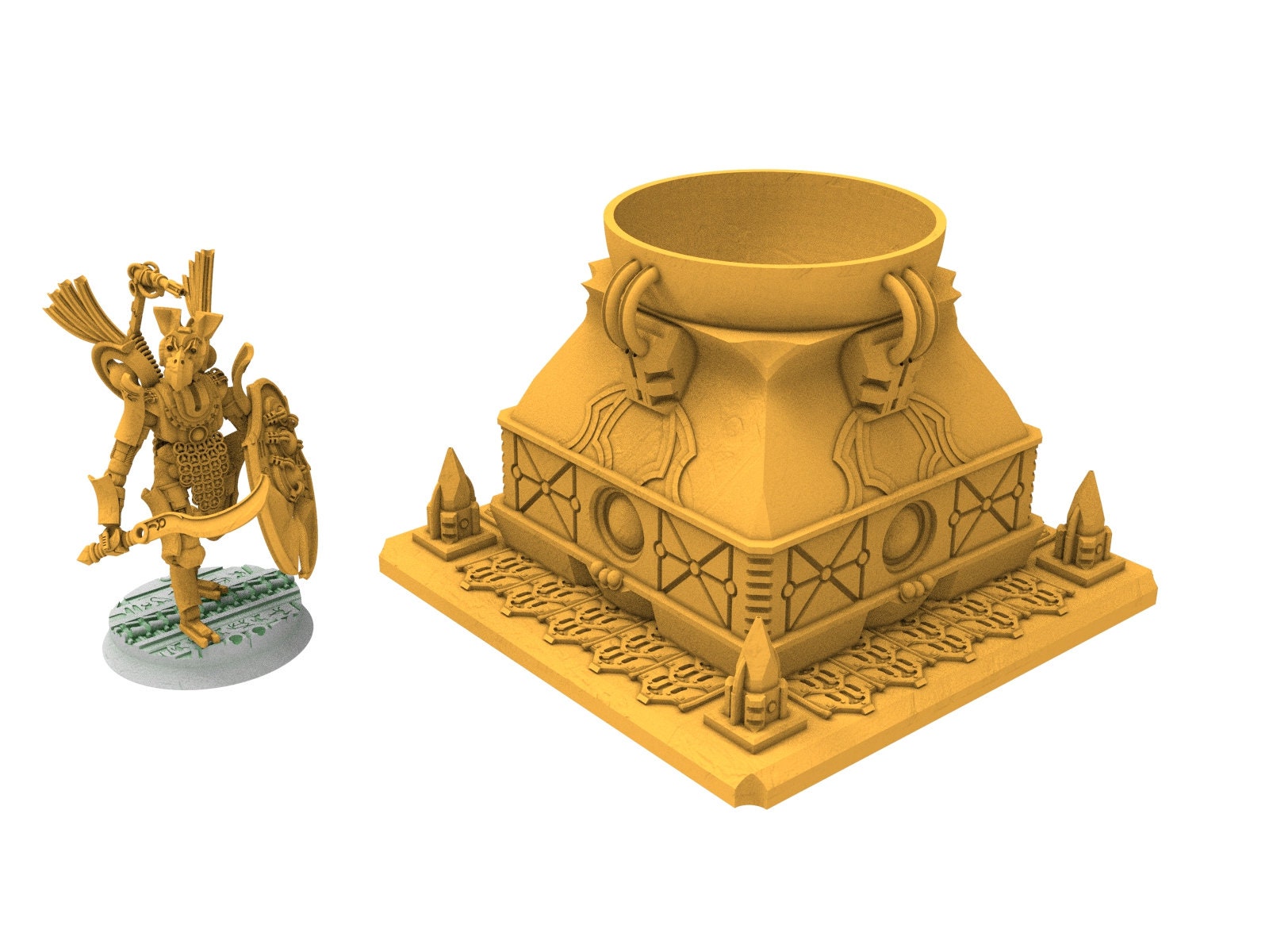 Cinan - Monumental structure, guardians of the Necropolis, modular posable miniatures