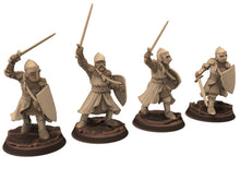 Load image into Gallery viewer, Medieval - Noble Knights on foot, 14th century Generic men at arms Medieval Knights,  28mm Historical Wargame, Saga... Medbury miniatures
