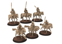 Load image into Gallery viewer, Medieval - Scotland - Generic Mounted sergeants spears advancing, 14th century Medieval,  28mm Historical Wargame, Saga... Medbury miniature

