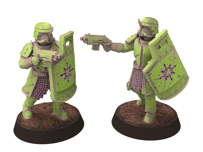 Harbingers of darkness - Plague god Breachers - Specist infantry, Siege of Vos-Phorax, Quartermaster3D tabletop wargame modular miniatures
