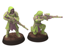 Load image into Gallery viewer, Harbingers of darkness - Luxury god Axes - Specist infantry, Siege of Vos-Phorax, Quartermaster3D tabletop wargame modular miniatures
