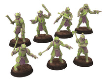 Load image into Gallery viewer, Harbingers of darkness -  Heretic Cultist Melee infantry - Full Platoon - Siege of Vos-Phorax, Quartermaster3D wargame modular miniatures
