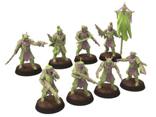 Load image into Gallery viewer, Harbingers of darkness -  Heretic Cultist x60 Heads Helmets Bits - Siege of Vos-Phorax, Quartermaster3D wargame modular miniatures
