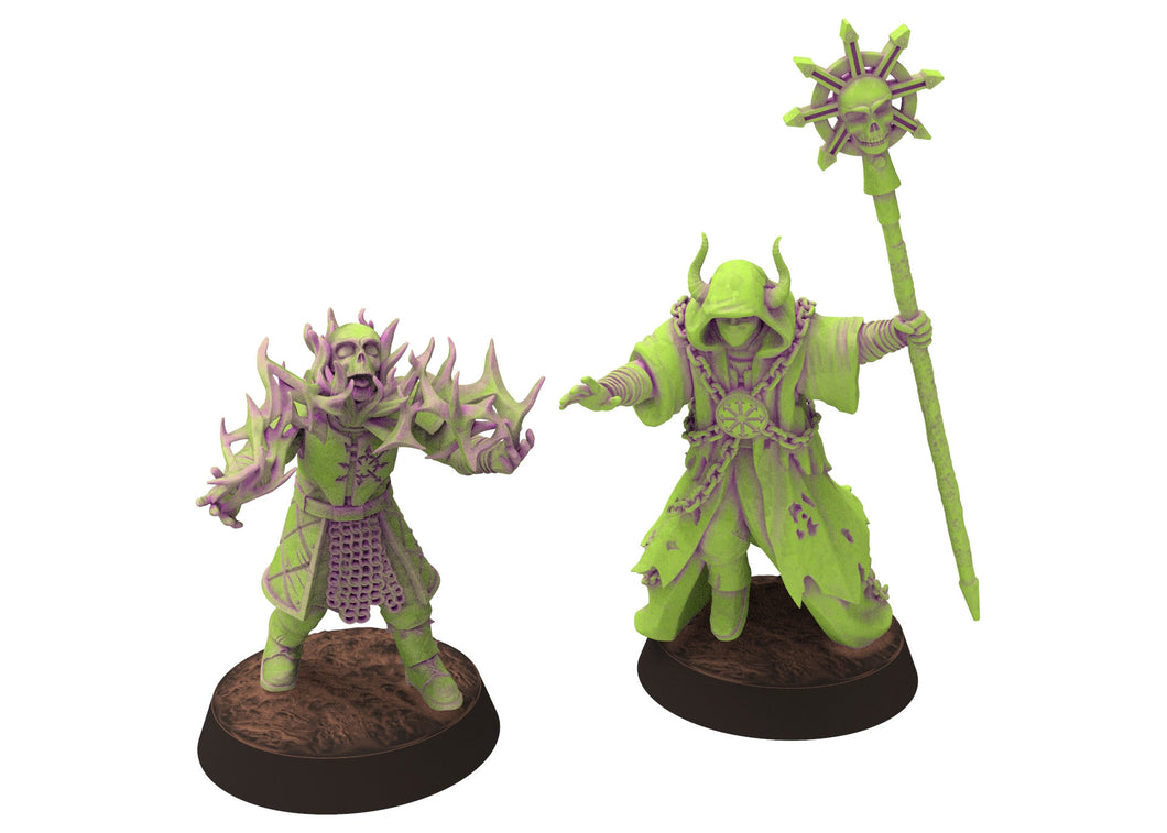 Harbingers of darkness -  Psychic Soldiers Heretic Cultist of Chaos - Siege of Vos-Phorax, Quartermaster3D wargame modular miniatures