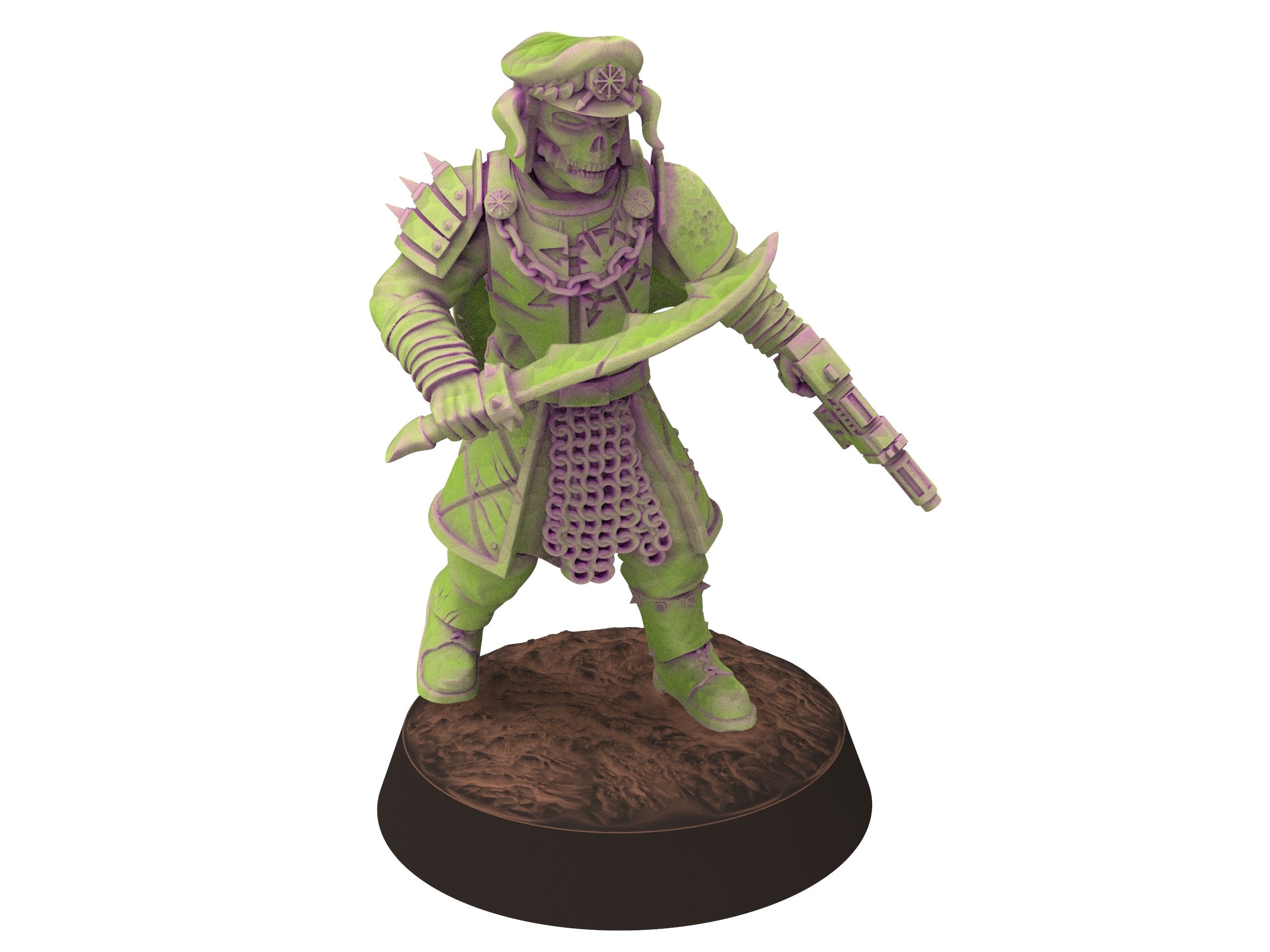 Harbingers of darkness -  Officer Commissioner V1 Heretic Cultist of Chaos - Siege of Vos-Phorax, Quartermaster3D wargame modular miniatures