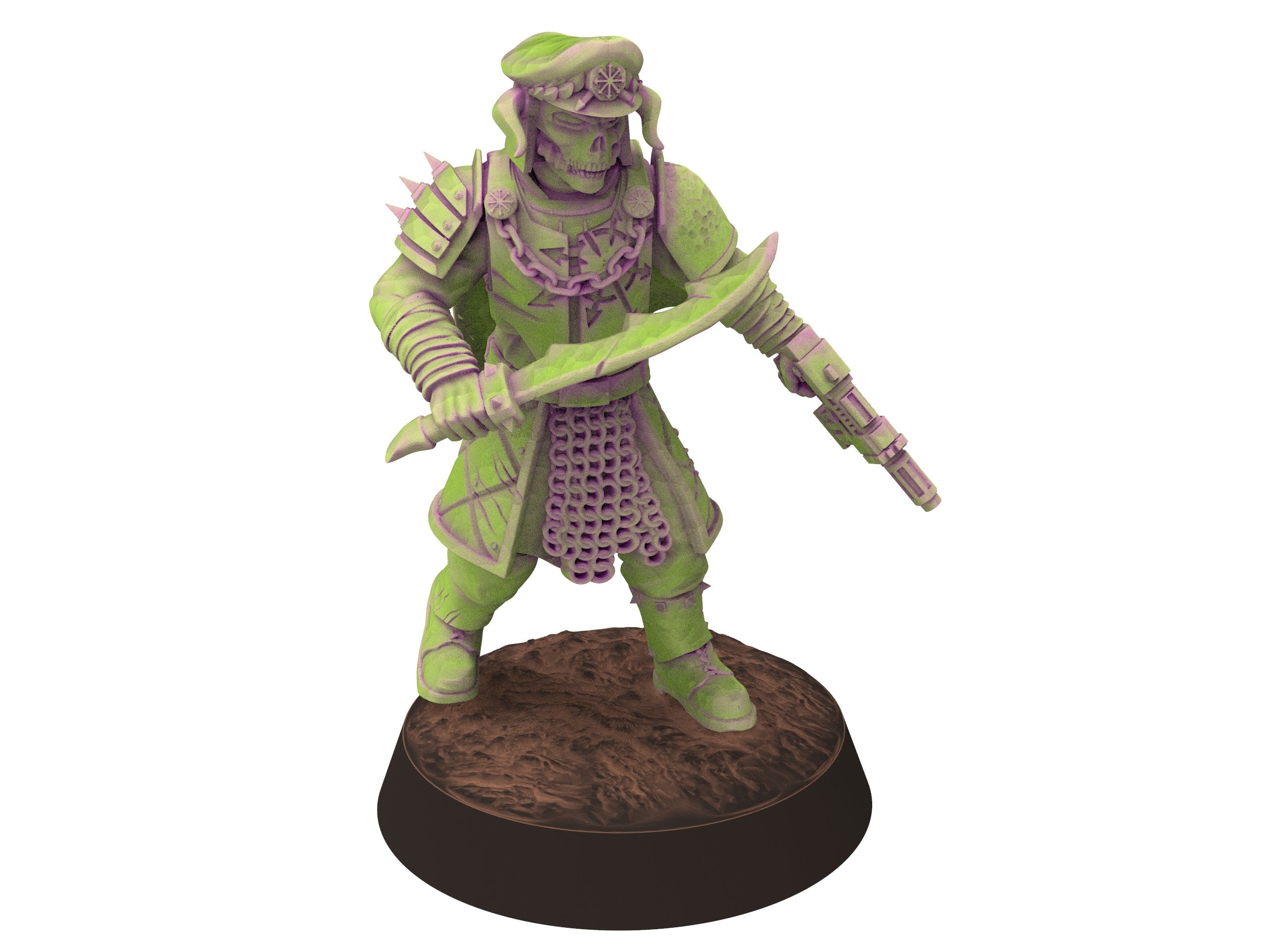 Harbingers of darkness -  Officer Commissioner V6 Heretic Cultist of Chaos - Siege of Vos-Phorax, Quartermaster3D wargame modular miniatures