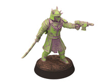 Load image into Gallery viewer, Harbingers of darkness -  Officer Commissioner V2 Heretic Cultist of Chaos - Siege of Vos-Phorax, Quartermaster3D wargame modular miniatures
