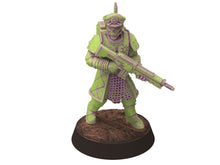 Load image into Gallery viewer, Harbingers of darkness -  Officer Commissioner V4 Heretic Cultist of Chaos - Siege of Vos-Phorax, Quartermaster3D wargame modular miniatures
