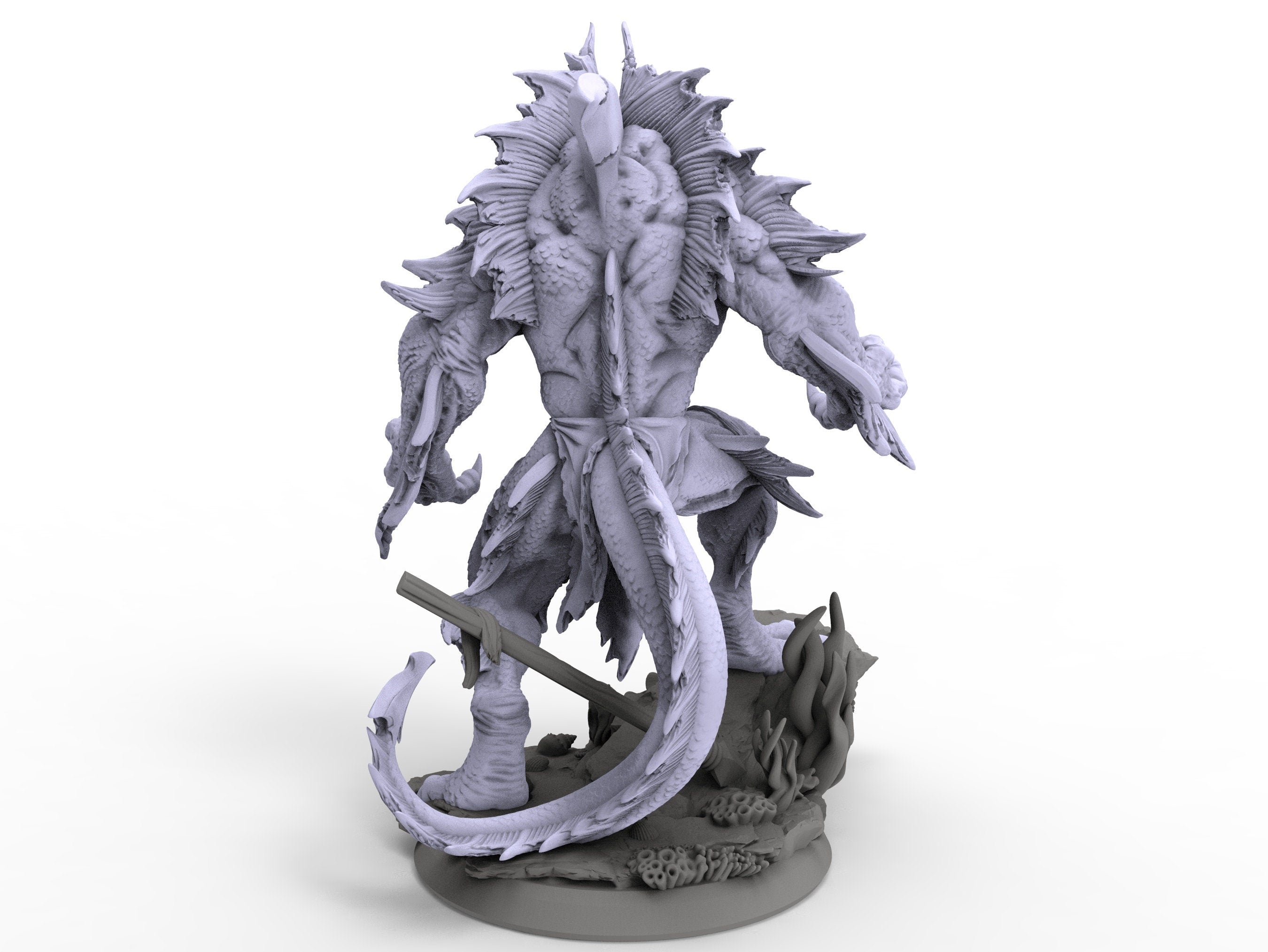 Creatures - Abyssal Fisherman, The Eternal Storm, for Wargames, Pathfinder, Dungeons & Dragons and other TTRPG.