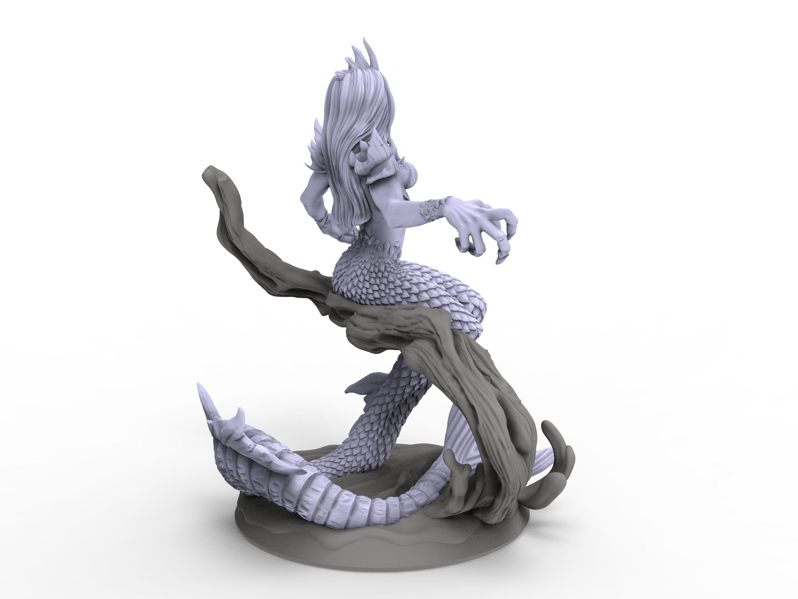 Creatures - Abyssal Mermaid, The Eternal Storm, for Wargames, Pathfinder, Dungeons & Dragons and other TTRPG.