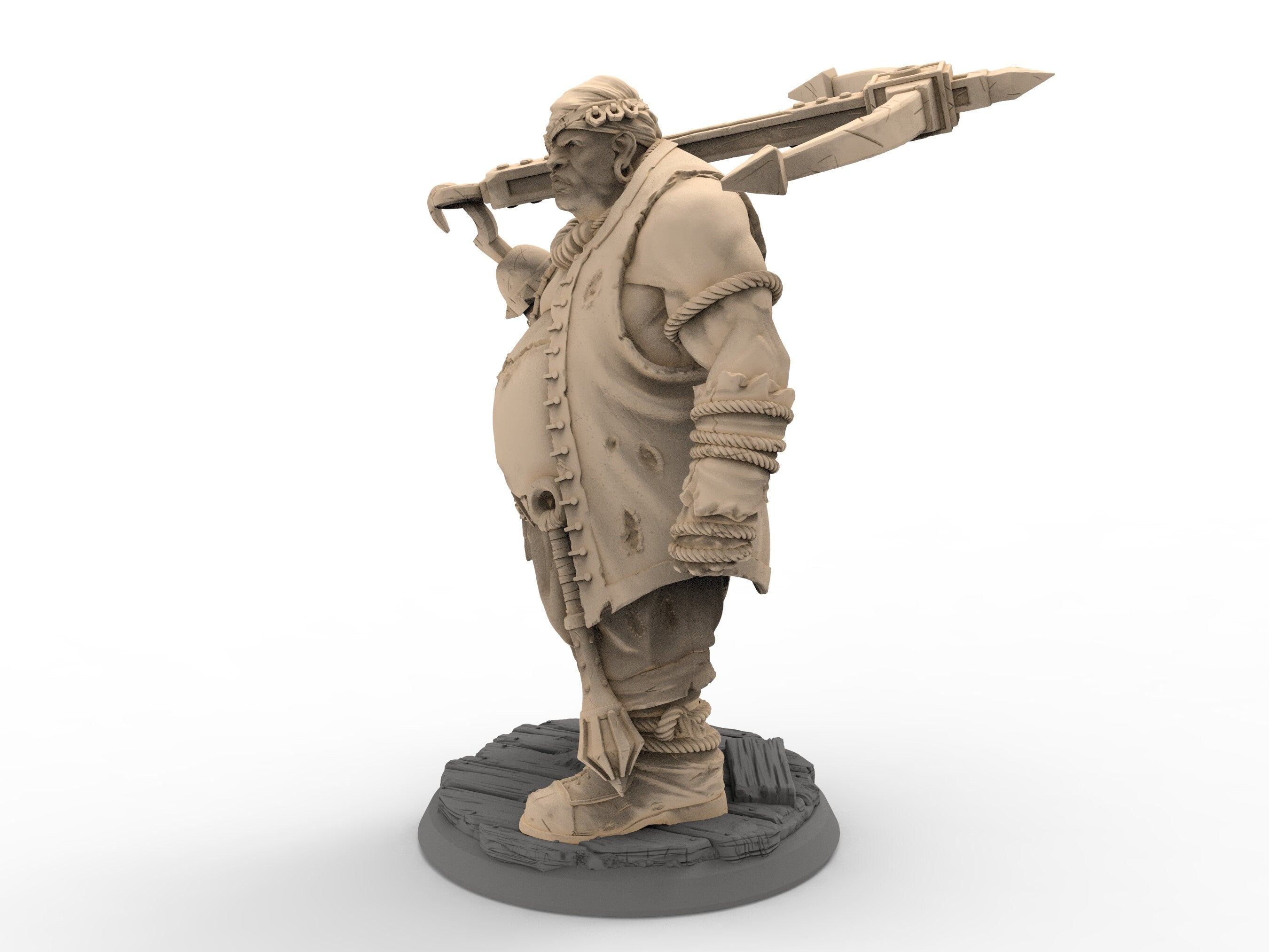 Humans - Captain Glarald 'Mad Eye' ,Captain Pirate Sailor for Wargames, Pathfinder, Dungeons & Dragons and other TTRPG.