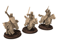 Load image into Gallery viewer, Medieval - Noble Knights charging, 13th century Generic men at arms Medieval Knights,  28mm Historical Wargame, Saga... Medbury miniatures
