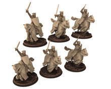 Load image into Gallery viewer, Medieval - Noble Knights charging, 13th century Generic men at arms Medieval Knights,  28mm Historical Wargame, Saga... Medbury miniatures
