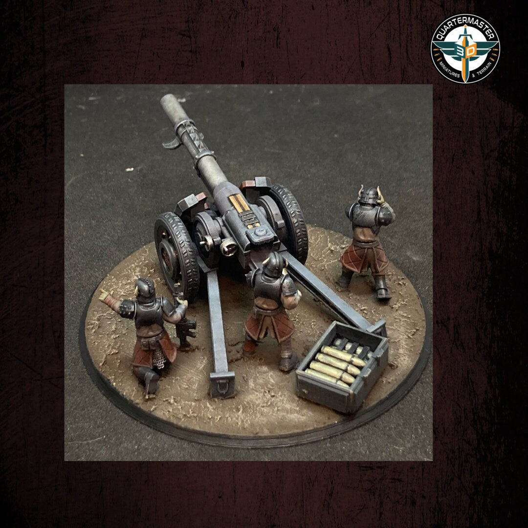 Harbingers of darkness -  Heretic Cultist Heavy laser Canon - Artillery - Siege of Vos-Phorax, Quartermaster3D wargame modular miniatures