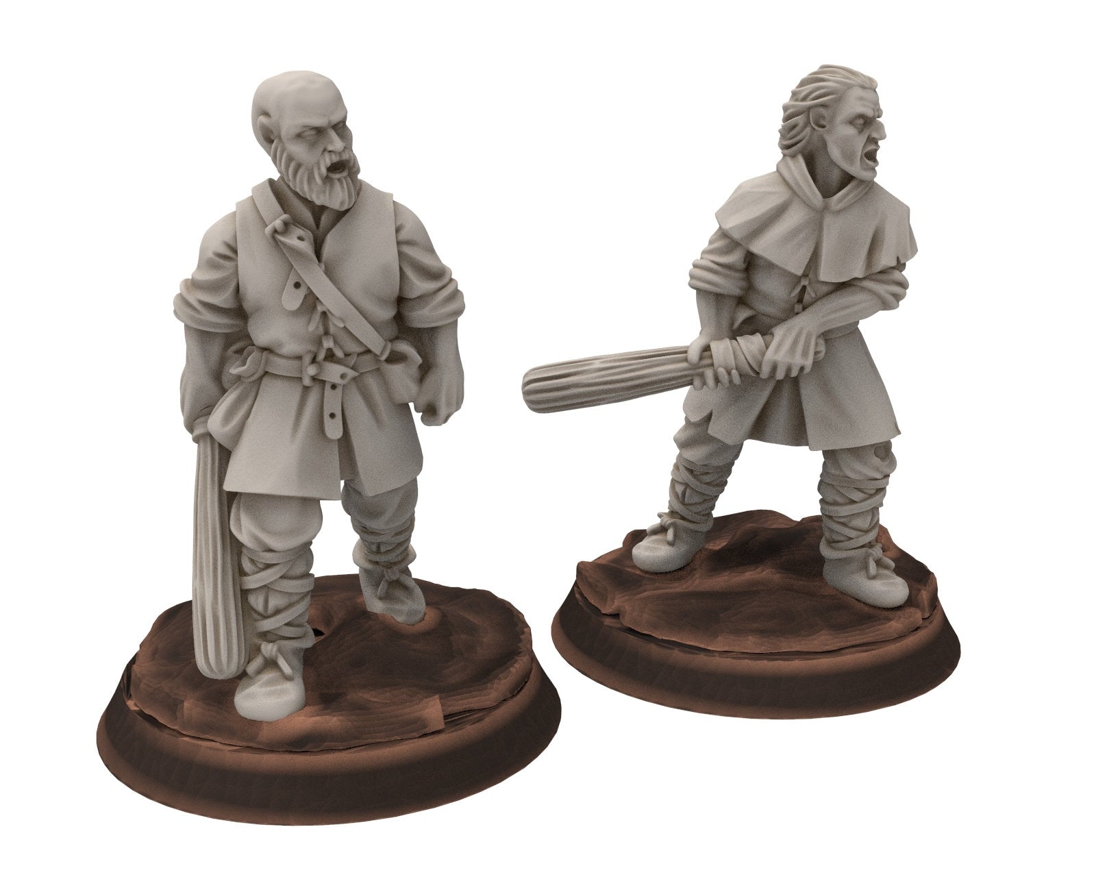 Ruffians - Bandit Arsonist, wood Thief warband, scouring Middle rings miniatures for wargame D&D, Lotr... Medbury miniatures