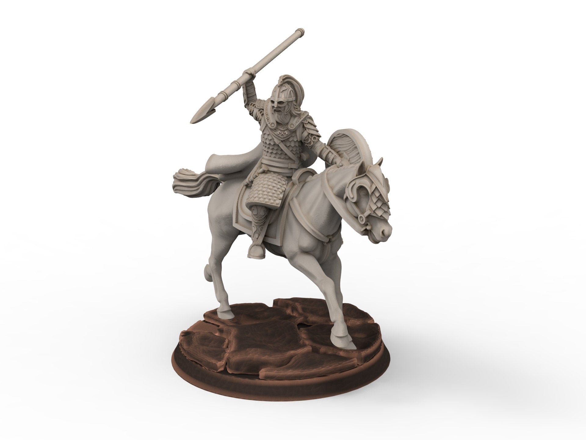 Rohan - West Human Royal Guard Mounted, Knight of Rohan, the Horse-lords, rider of the mark, minis for wargame D&D, Lotr...