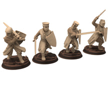 Load image into Gallery viewer, Medieval - Noble Knights foot staff, 13th century Generic Medieval Knights,  28mm Historical Wargame, Saga... Medbury miniatures
