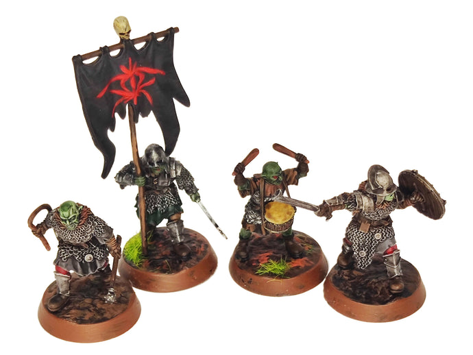 Orc horde - Orc commanders, Orc warriors warband, Middle rings miniatures pour wargame D&D, Lotr... Medbury miniatures