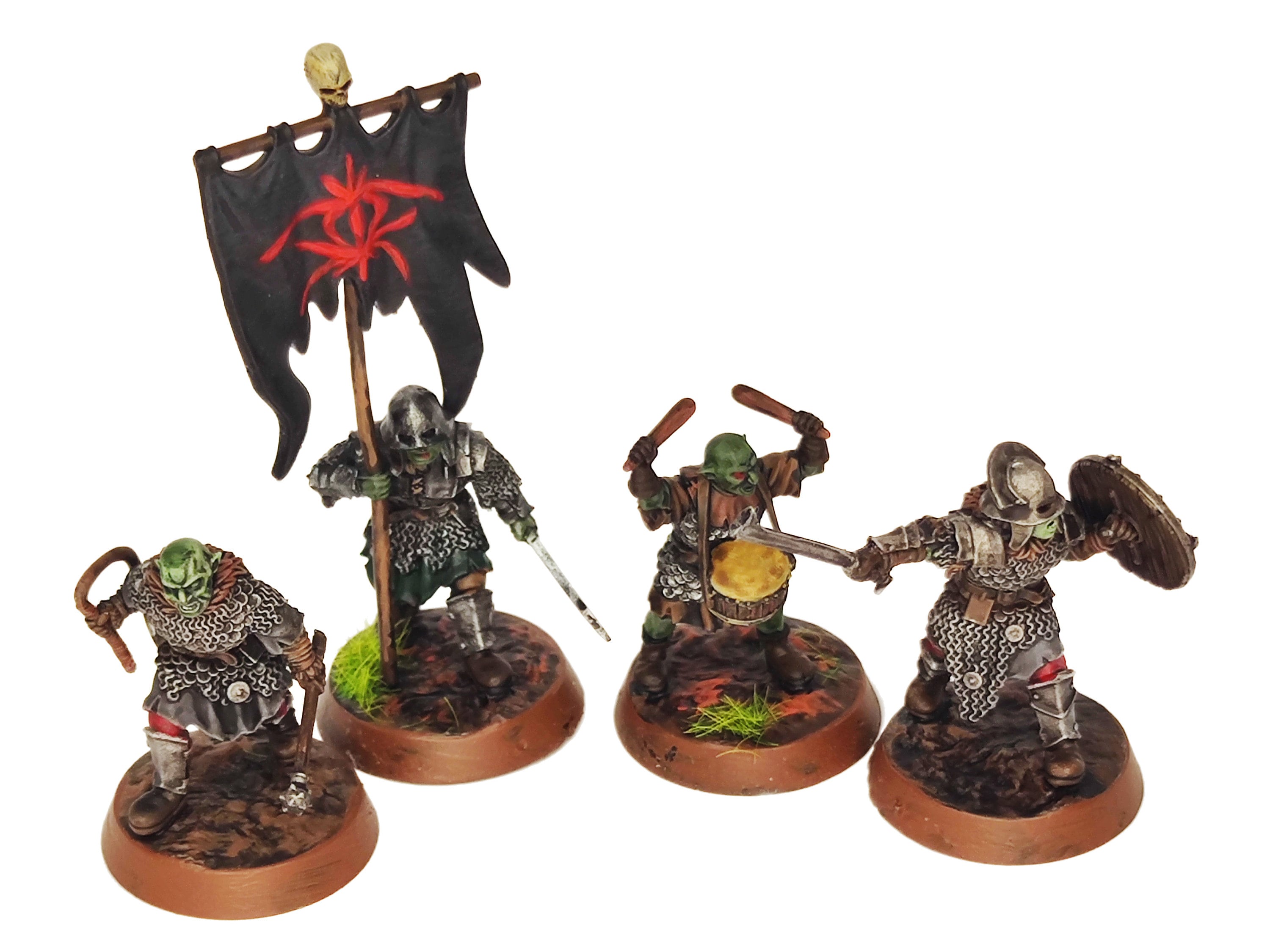 Orc horde - Orc Captain, Orc warriors warband, Middle rings miniatures pour wargame D&D, Lotr... Medbury miniatures