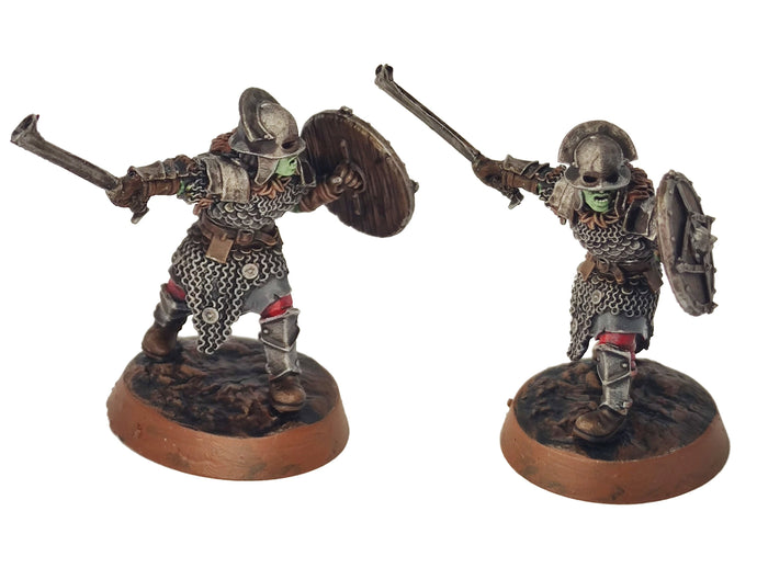 Orc horde - Orc Captain, Orc warriors warband, Middle rings miniatures pour wargame D&D, Lotr... Medbury miniatures