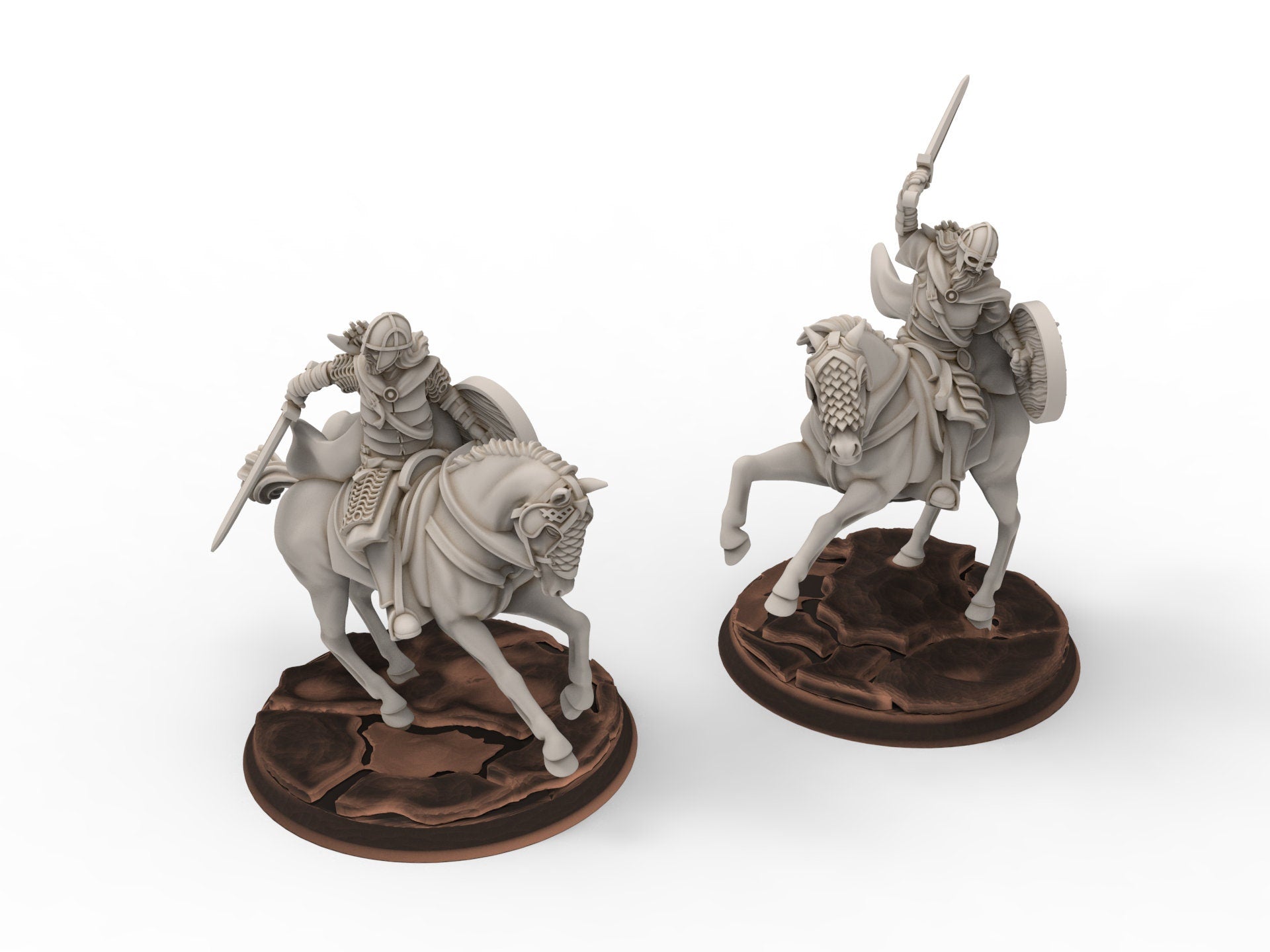 Rohan - West Human Riders, Knight of Rohan, the Horse-lords, rider of the mark, minis for wargame D&D, Lotr...