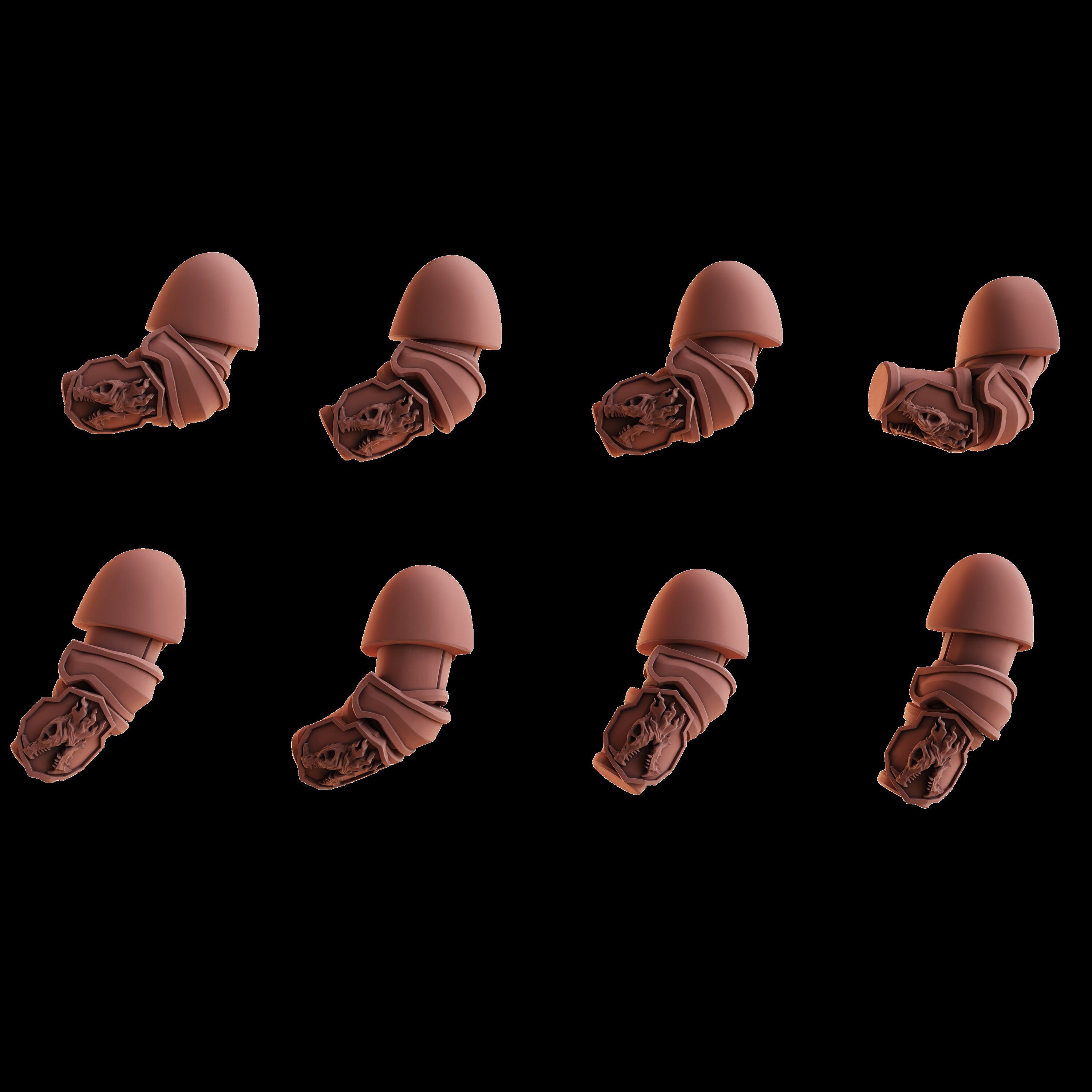 Socratis - Fire Lizard Warriors Order - x4 Lizard Riders, mechanized infantry, post apocalyptic empire, usable for tabletop wargame.