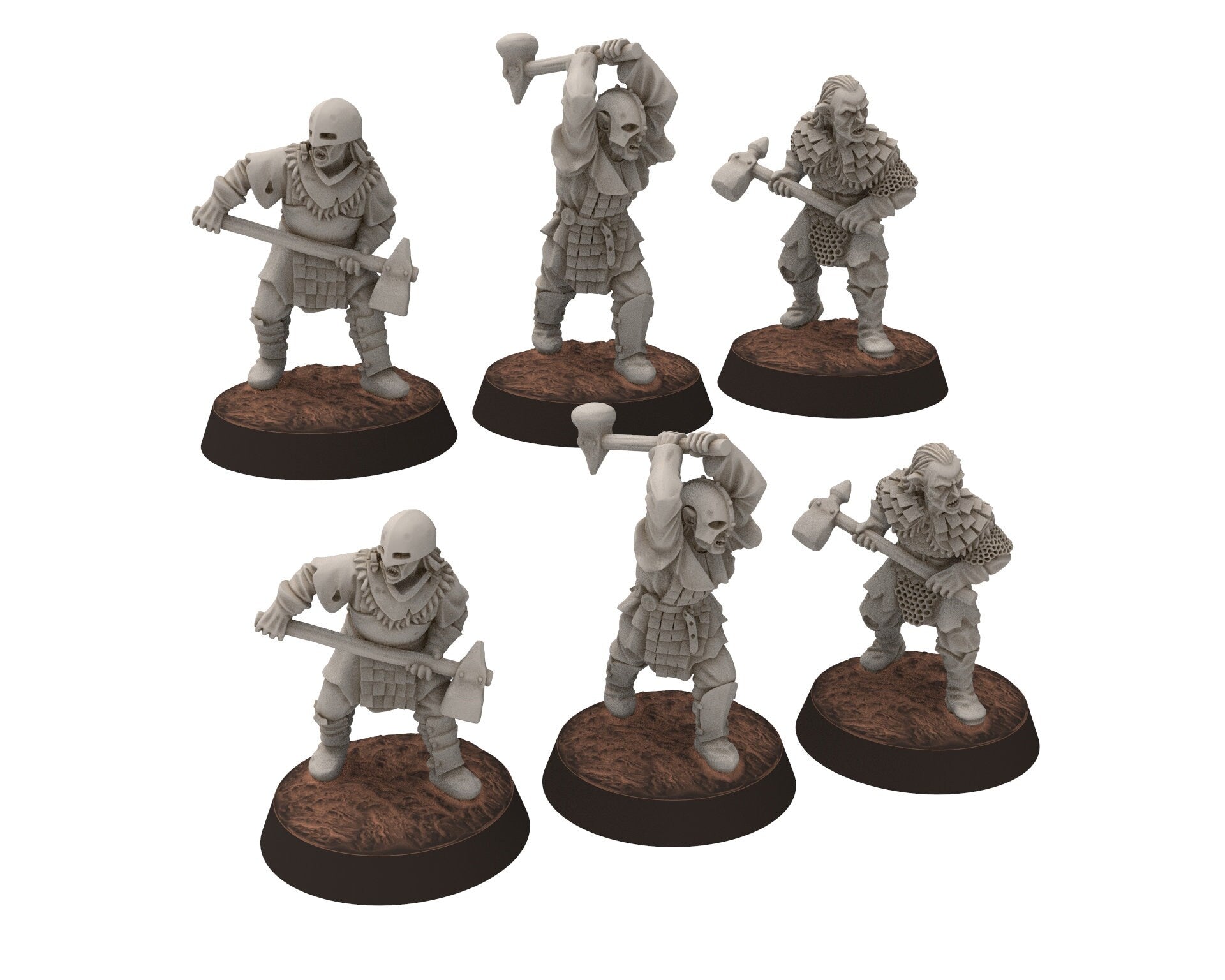 Orcs horde - Orcs Army bundle infantry cavalry, Orc warriors warband, Middle rings miniatures for wargame D&D, Lotr... Medbury miniatures