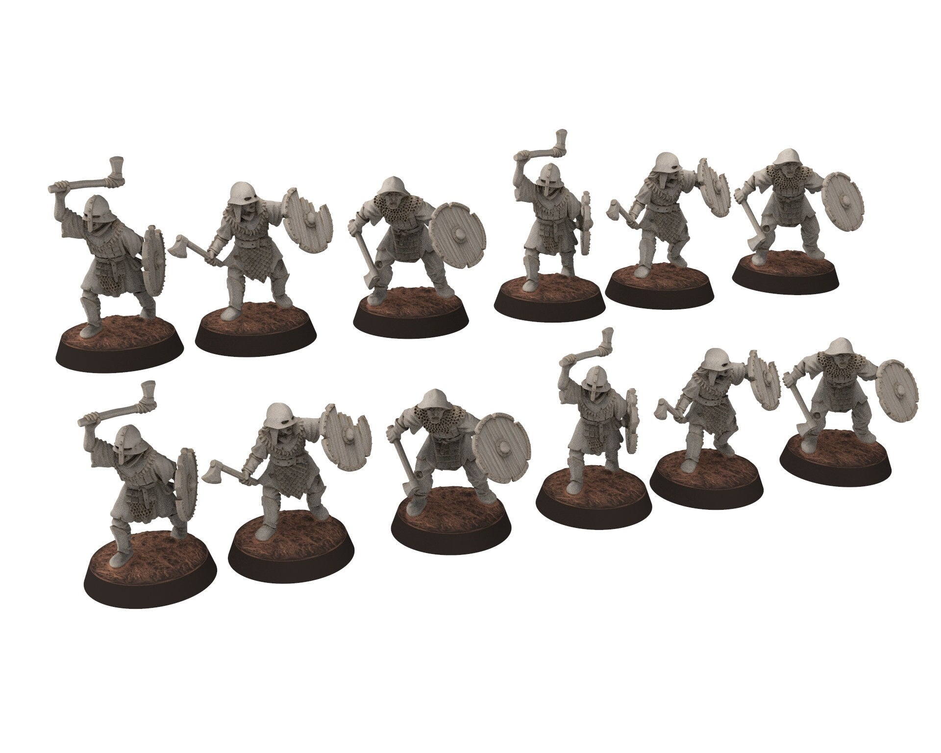 Orcs horde - Orcs Army bundle infantry cavalry, Orc warriors warband, Middle rings miniatures for wargame D&D, Lotr... Medbury miniatures