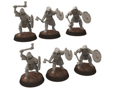 Load image into Gallery viewer, Orcs horde - Orcs with Axes infantry, Orc warriors warband, Middle rings miniatures for wargame D&amp;D, Lotr... Medbury miniatures
