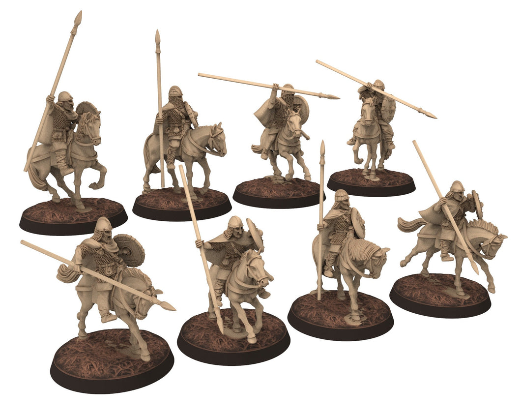 Vendel Era - Heavy Spearmen Warriors Cavalry, Germanic Tribe Warband, 7 century, miniatures 28mm for wargame Historical... Medbury miniature