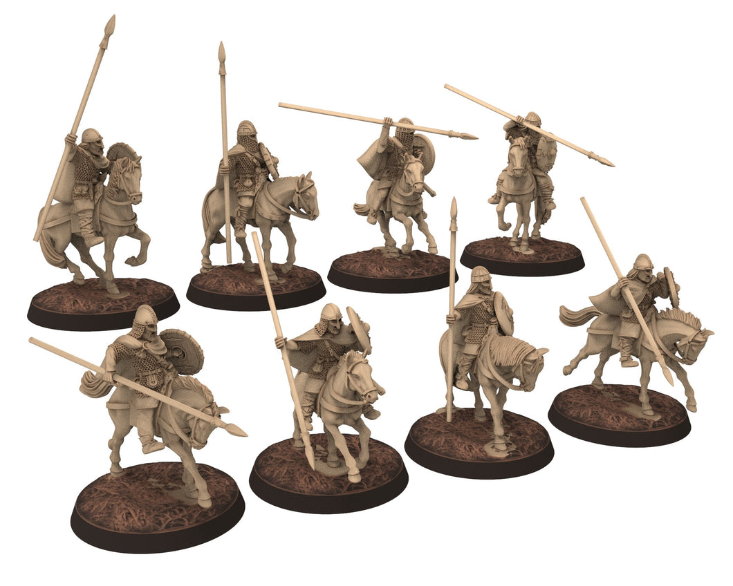 Vendel Era - Light Spearmen Warriors Cavalry, Germanic Tribe Warband, 7 century, miniatures 28mm for wargame Historical... Medbury miniature