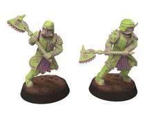 Load image into Gallery viewer, Harbingers of darkness - Change god Axes - Specist infantry, Siege of Vos-Phorax, Quartermaster3D tabletop wargame modular miniatures
