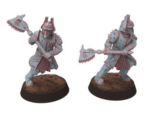 Load image into Gallery viewer, Harbingers of darkness - Blood god Axes - Specist infantry, Siege of Vos-Phorax, Quartermaster3D tabletop wargame modular miniatures
