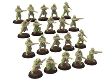 Load image into Gallery viewer, Harbingers of darkness -  Heretic Cultist Melee infantry - Full Platoon - Siege of Vos-Phorax, Quartermaster3D wargame modular miniatures
