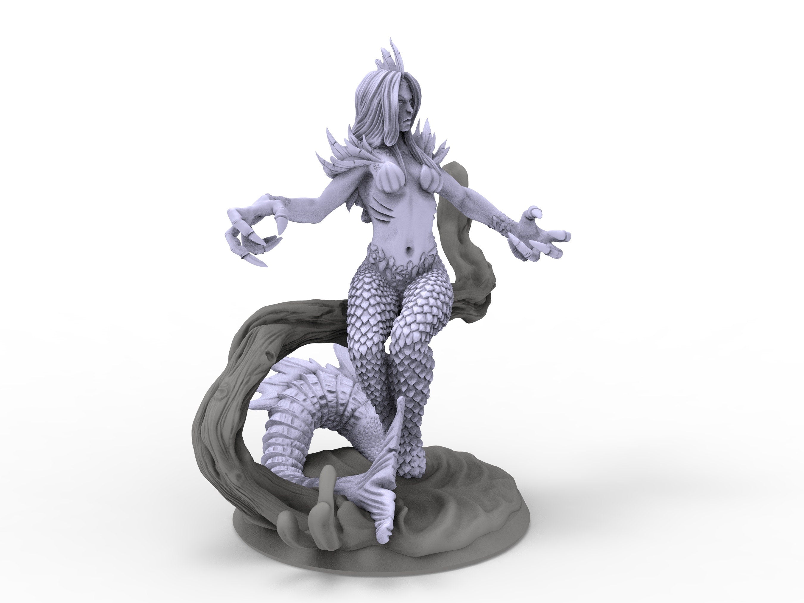 Creatures - Abyssal Mermaid, The Eternal Storm, for Wargames, Pathfinder, Dungeons & Dragons and other TTRPG.