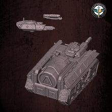 Load image into Gallery viewer, Harbingers of darkness -  Hades Flame Tank - Heretic Cultist Renegade - Siege of Vos-Phorax, Quartermaster3D wargame modular miniatures

