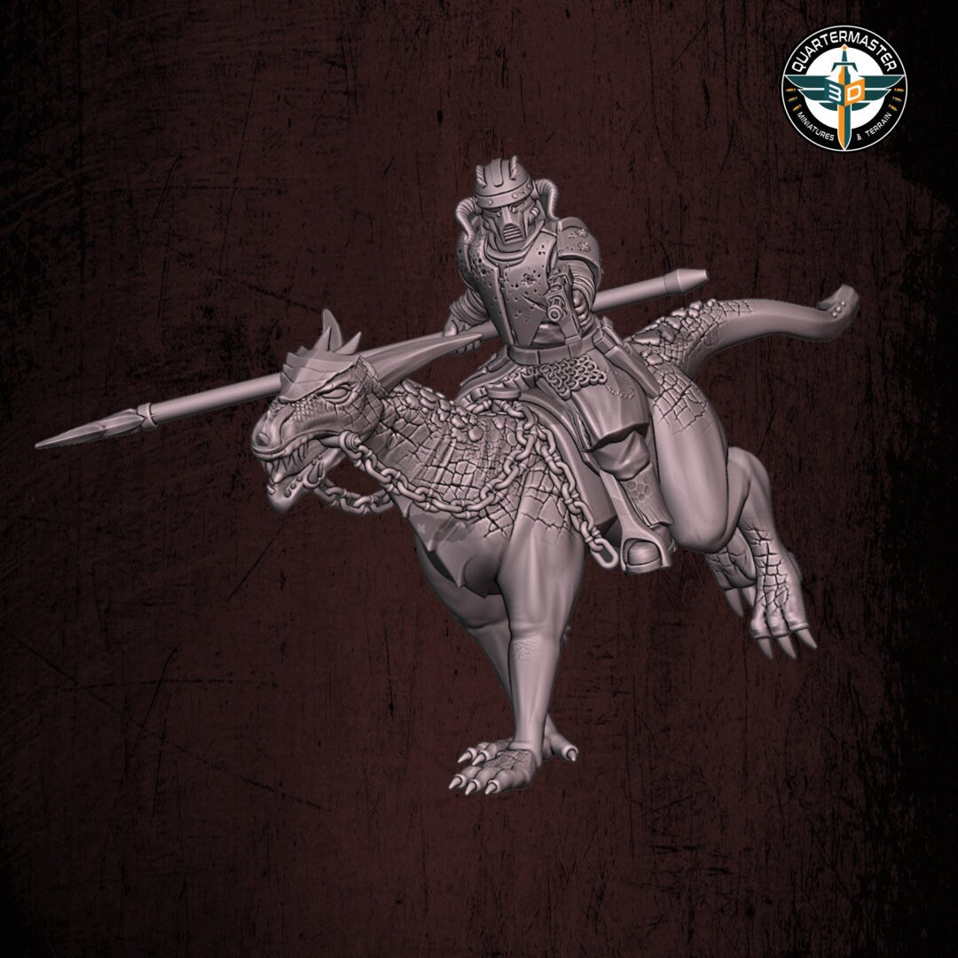 Harbingers of darkness -  Heretic Cultist Lezard riders - Cavalry raiders - Siege of Vos-Phorax, Quartermaster3D wargame modular miniatures